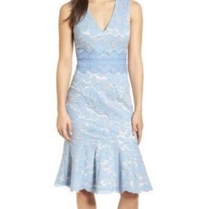 Vince Camuto Elegant Blue Lace Dress Size 4